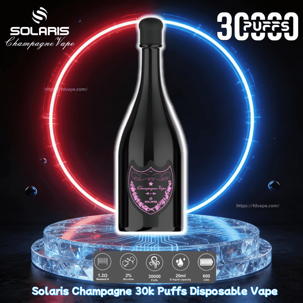 solaris vape price Champagne 30000 30K Puffs Disposable 2% Nicotines 10Tastes With Rechargeable LED Light Vape Factory Wholesale cbd juice Flavors:ICY BERRY LEMON Pop-E 24K Disposable |