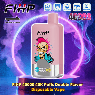 flavor punks vape FIHP 40000 40K Puffs Double Flavors Disposable 2% 5% Nicotine 16Tastes Smart LED Display | Vape Factory Direct 394mg Delta 8 Grandaddy VooPoo Argus Choose Flavor:California Cherry